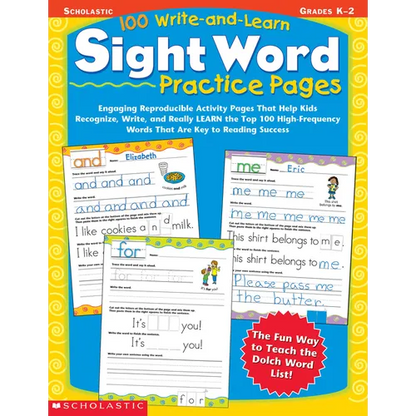 100 Write-And-Learn Sight Word Practice Pages: Engaging Reproducible Activity Pages That Help Kids Recognize, Write, and Really Learn the Top 100 High - Paperback