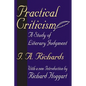 Practical Criticism: A Study of Literary Judgment - Paperback