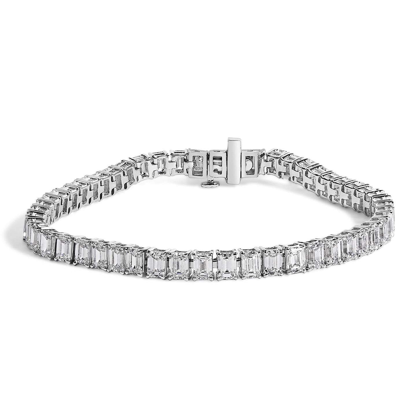 IGI Certified Lab-Grown Diamond Tennis Bracelet in 14K White Gold – 10 ct