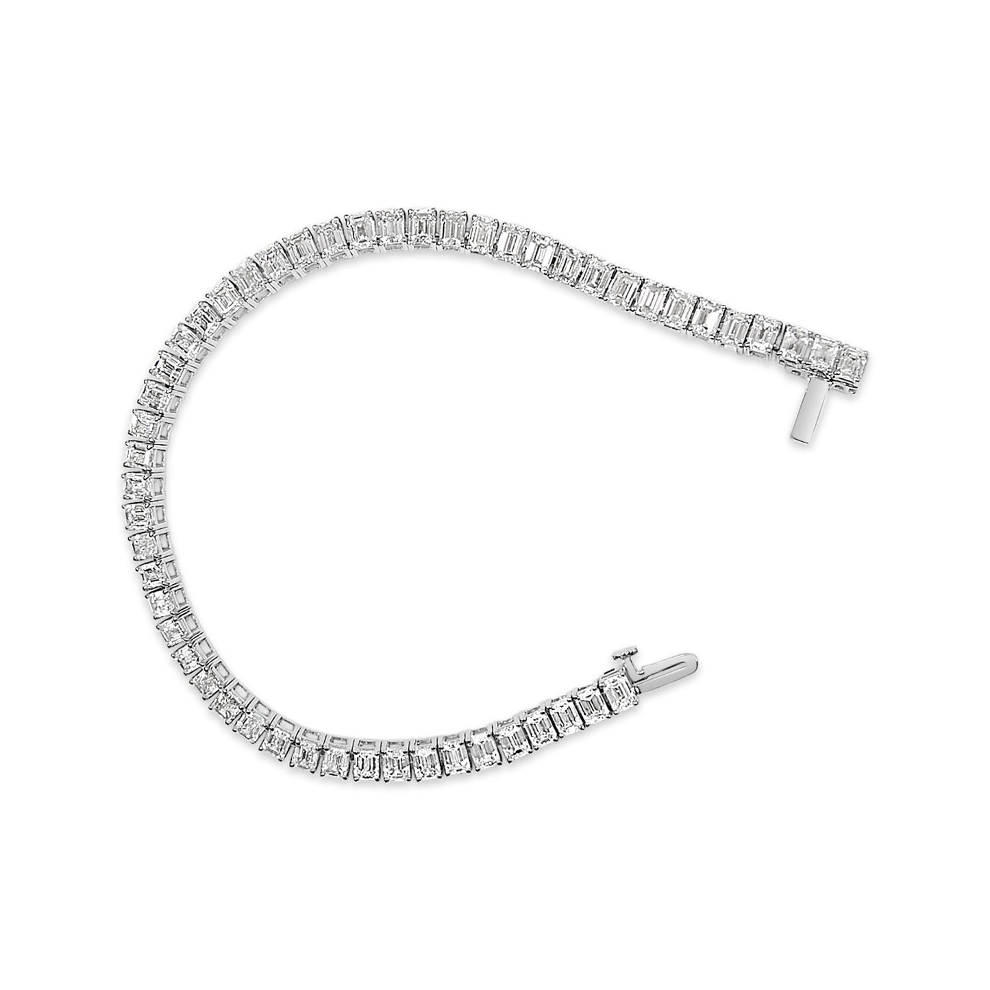 IGI Certified Lab-Grown Diamond Tennis Bracelet in 14K White Gold – 10 ct