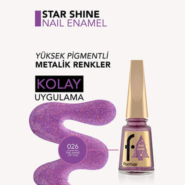 Flormar Star Shine: Intense Metallic Nail Polish - Long Lasting, Chip Resistant Formula - Vibrant Color & Shine