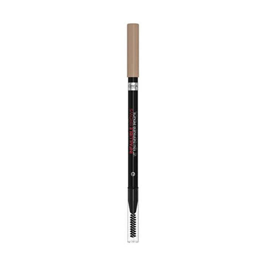 L'Oréal Paris Infaillible Eyebrow Pencil & Shaping Tool - Precise Blonde Eyebrow Color, Easy Grooming