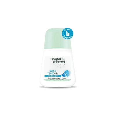Garnier Mineral Clean & Fresh Roll-On Deodorant for Women - 48-Hour Odor & Wetness Protection with Tea Tree Oil & Mineral Absorbent, Alcohol-Free