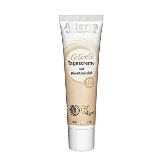 Alterra Colored Day Cream No:01 Light - Vegan Skincare for Natural Moisturizing & Skin Tone Correction