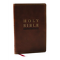 NKJV Super Giant Print New Testament, Brown Leathersoft, Red Letter, Comfort Print (Thumb Indexed) - Imitation Leather