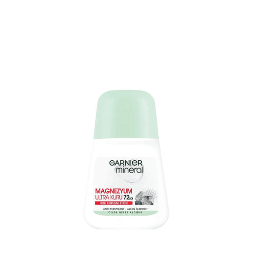 Garnier Mineral Magnezyum Ultra Dry Roll-On Deodorant - 50ml, Antiperspirant & Mineral-Based Odor Protection