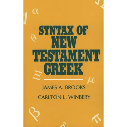 Syntax of New Testament Greek - Paperback