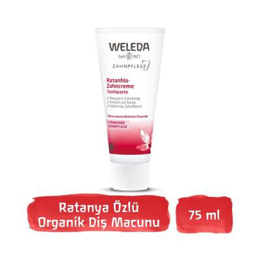 Weleda Natural Toothpaste with Ratanya Root for Sensitive Gums - 2.54 fl oz, Chemical-Free Oral Care