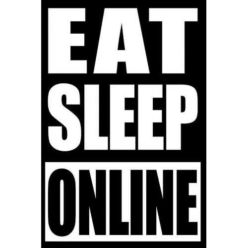 Eat Sleep Online Gift Notebook for Professional Online Gamers, College Ruled: Medium Spacing Between Lines - Paperback