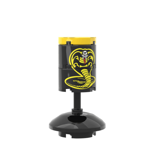 Karate Punch/Kick Bag - Minifig Scale Building Set - Snake Logo - Custom Printed - Made Using LEGO® Parts