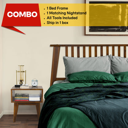 Kaylin Solid Wood Bed Frame