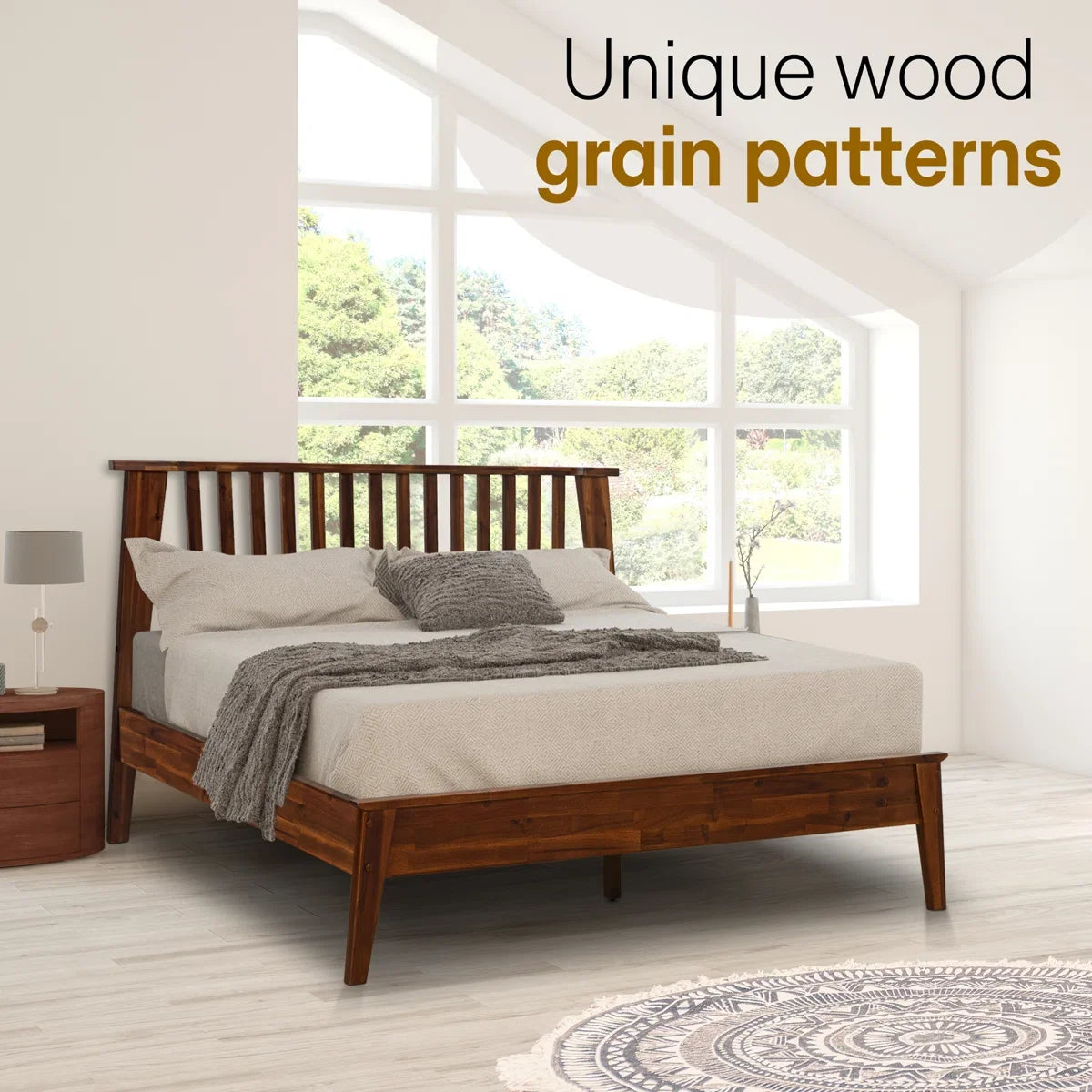Kaylin Solid Wood Bed Frame