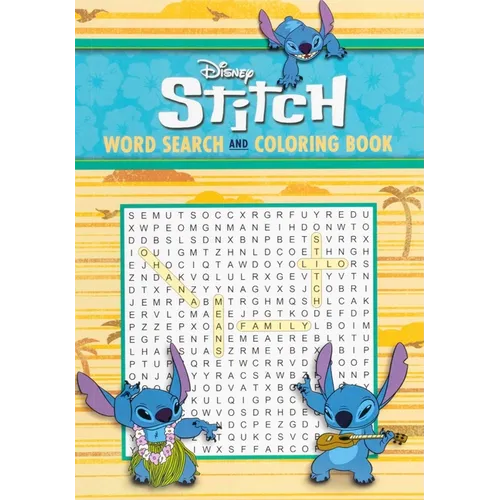 Disney Stitch Word Search and Coloring Book - Paperback