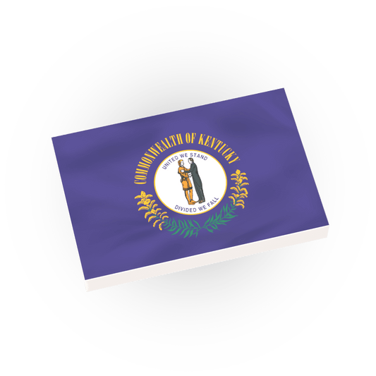 Kentucky State Flag - Minifig Scale - Custom Printed - 2x3 Tile Made using LEGO® Parts