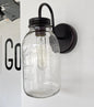 Vintage KERR Mason Jar Wall SCONCE Lighting Fixture