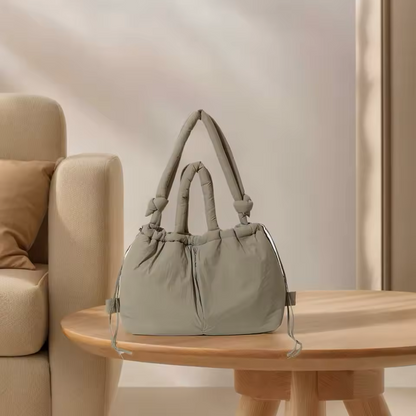 Shunmaii Puffer Tote Bag for Women - Nylon, Large Capacity, Adjustable Strap, Shoulder/Crossbody/Handheld, 47x14x28cm - 10 Colors