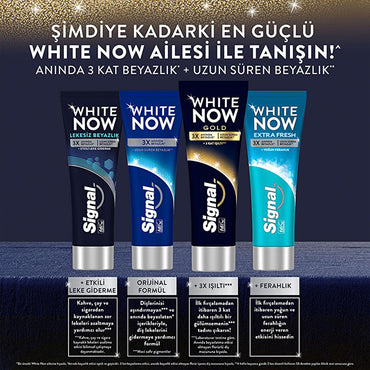 Signal White Now Gold Whitening Toothpaste - 3x Whiter Smile, Instant & Long-Term Effect