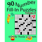Number Fill-In Puzzles, Volume 8, 90 Puzzles - Paperback