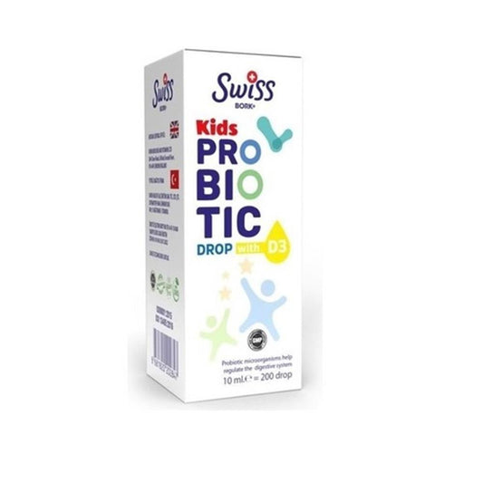 Swiss Bork Kids Probiotic Drop With D3 - Supports Digestive Health & Immune System for Children - 10 ml