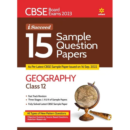 CBSE Board Exam 2023 I-Succeed 15 Sample Papers GEOGRAPHY Class 12th - Paperback