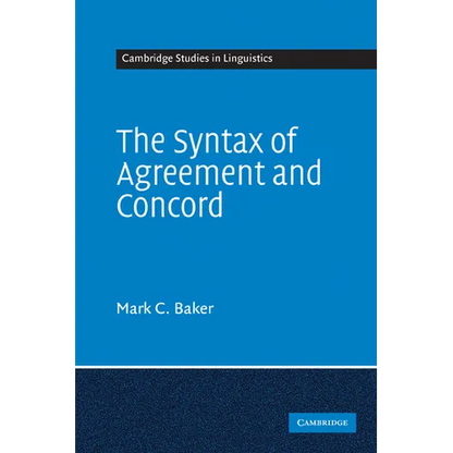 The Syntax of Agreement and Concord - Paperback