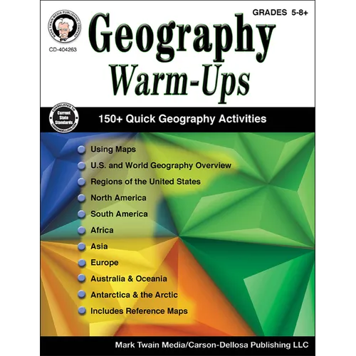 Geography Warm-Ups, Grades 5-8 - Paperback