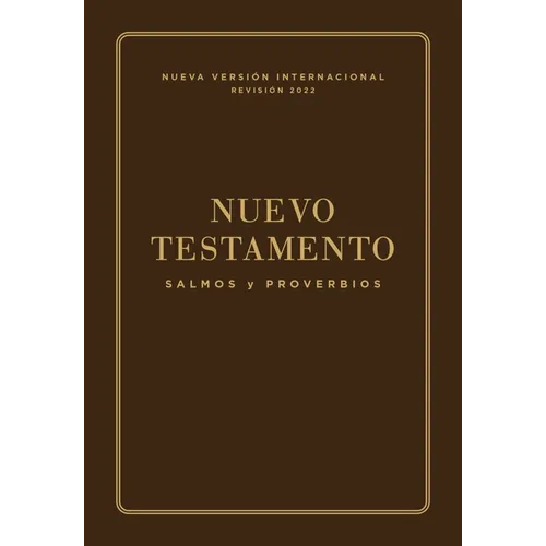 Nvi, Nuevo Testamento de Bolsillo, Con Salmos Y Proverbios, Revisión 2022, Leatherflex, Café - Paperback