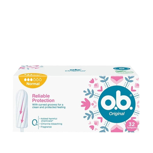 o.b. Original Tampon Normal 32 Count - Reliable Menstrual Hygiene for Women