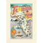 Vintage Lined Notebook Greetings from Florida, Map - Paperback