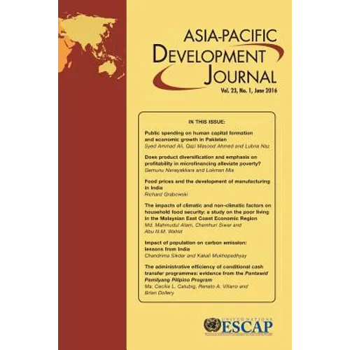 Asia-Pacific Development Journal, Vol. 23, No.1, June 2016 - Paperback