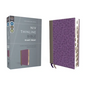 Niv, Thinline Bible, Giant Print, Leathersoft, Gray/Purple, Red Letter, Thumb Indexed, Comfort Print - Imitation Leather