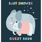 Baby Shower Guest Book: Elephant Princess Girl and Her Mom Theme, Personalized Wishes for Baby & Advice for Parents, Sign In, Gift Log, and Keepsake P - Hardcover