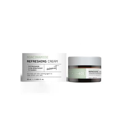 Skin401 Niacinamide Refreshing Cream - Vegan Skincare for All Skin Types, Minimizes Pore Visibility, Natural Moisturizer