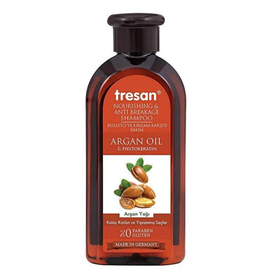 Tresan Nourishing Shampoo with Argan Oil & Phytokeratin - Damaged Hair Treatment for Fragile Hair, Natural Hair Care Products