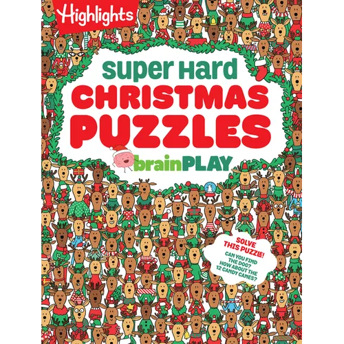 Brainplay Super Hard Christmas Puzzles: 200+ Challenging Christmas Puzzles, Mazes, Logic Games and Wordplay. Holiday-Themed Activity Book Gift for Kid - Paperback