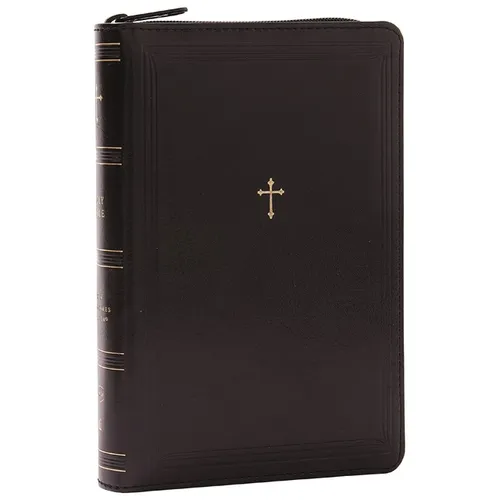 NKJV Compact Paragraph-Style Bible W/ 43,000 Cross References, Black Leathersoft Zipper Closure, Red Letter, Comfort Print: Holy Bible, New King James - Imitation Leather