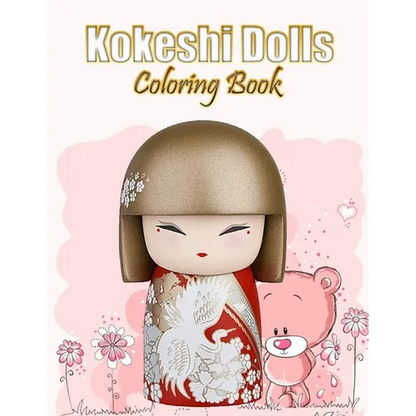 Kokeshi Dolls Coloring Book: A Creative Journey through Japanese Folk Art - Paperback