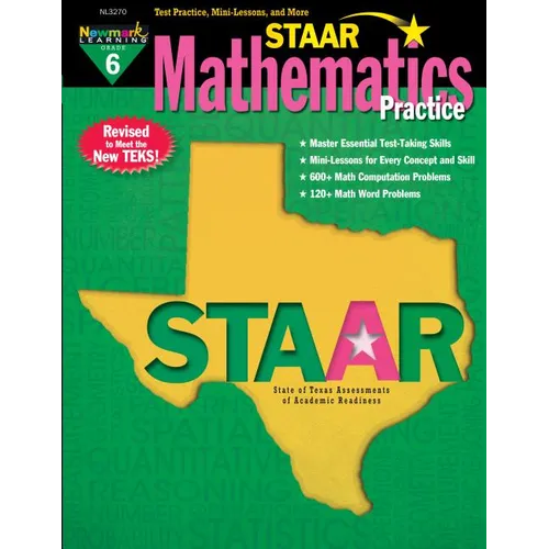 Staar Mathematics Practice Grade 6 II Teacher Resource - Paperback