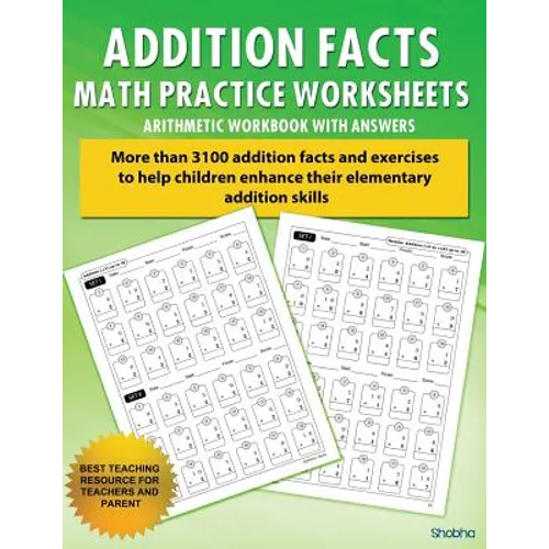 Addition Facts Math Practice Worksheet Arithmetic Workbook With Answers: Daily Practice guide for elementary students - Paperback