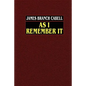 As I Remember It - Paperback