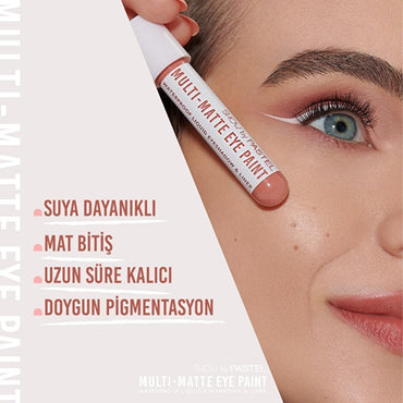 Show by Pastel Waterproof Eyeshadow & Eyeliner Multi-Matte Eye Paint - Long Lasting, Smudge-Proof Makeup for Women