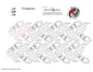 151 Footprints Pantograph by Linda V. Taylor