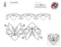 166 Lovebirds Pantograph with Blocks by Linda V. Taylor