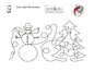 175 Trees And Snowman Pantograph by Linda V. Taylor