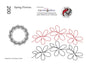 200 Spring Flowers Pantograph with Blocks by Linda V. Taylor