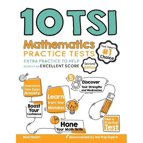 10 TSI Math Practice Tests: Extra Practice to Help Achieve an Excellent Score - Paperback