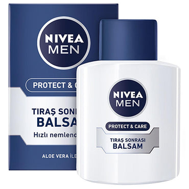 Nivea Men Protect & Care After Shave Balm - Soothing Moisturizing Post-Shave Skincare for Men with Vitamin E