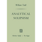 Analytical Solipsism - Paperback