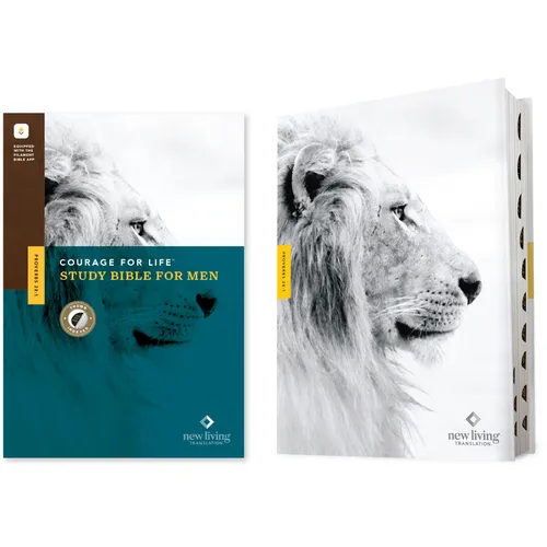 NLT Courage for Life Study Bible for Men, Filament Enabled (Hardcover, Indexed) - Hardcover