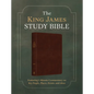 The King James Study Bible: Featuring 1-Minute Commentary on Key People, Places, Events, and Ideas [Burgundy Sword & Shield] - Imitation Leather